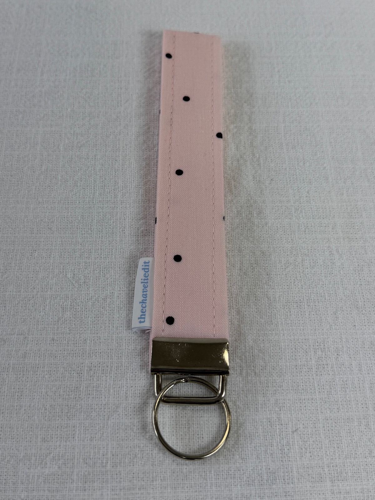 Polkadots on Pink Keychain Wristlet