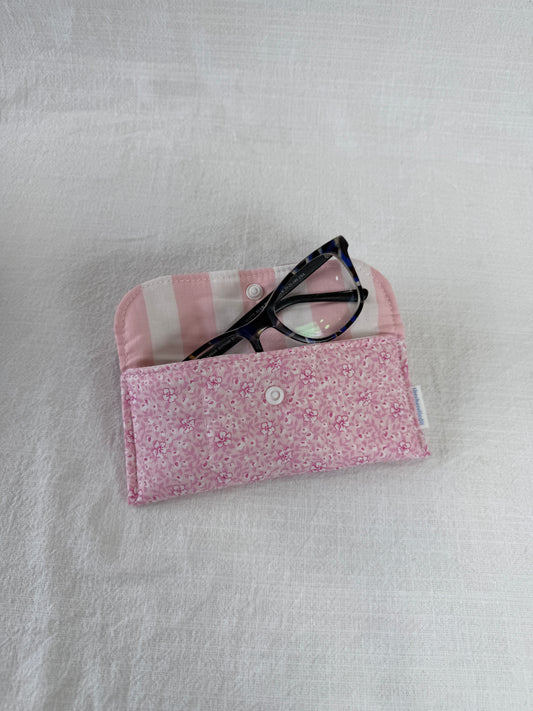 Pink Hibiscus Glasses Case