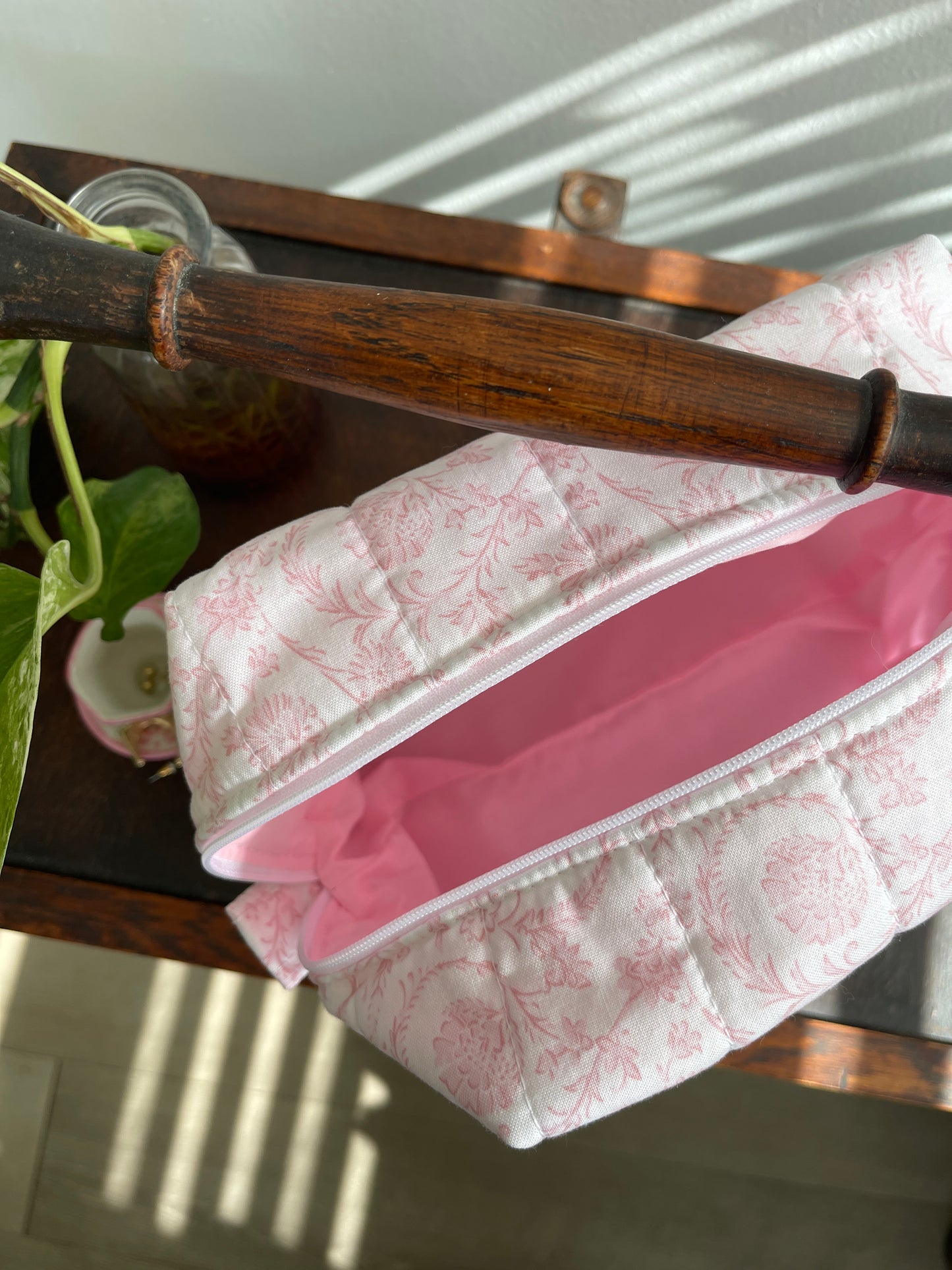 Vintage Pink Makeup Bag