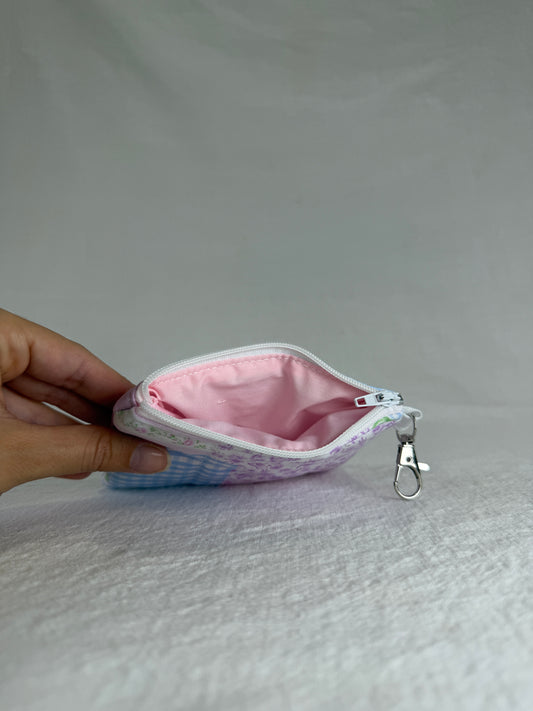 Purple Patchwork Keychain Wallet