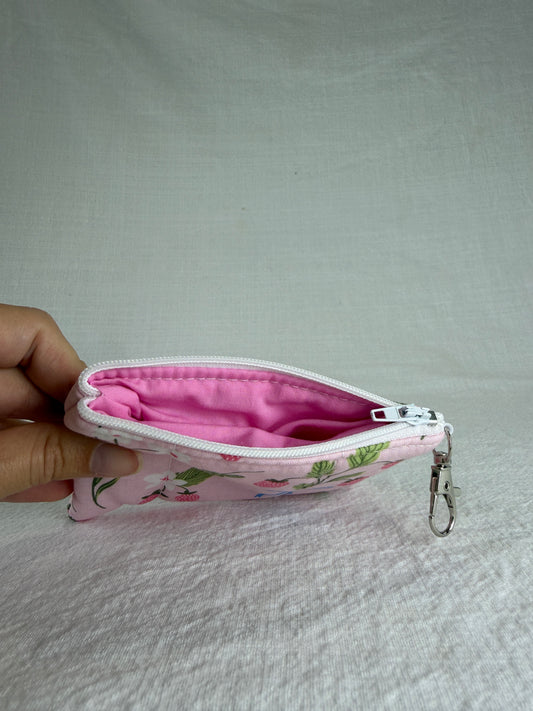 Strawberries and Bows Keychain Wallet