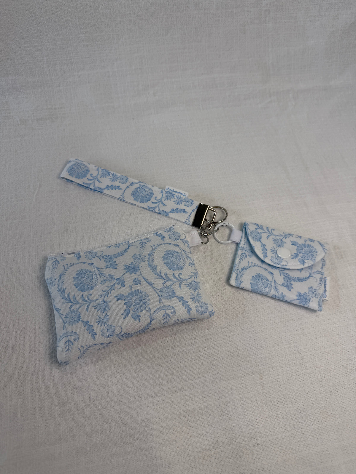 Vintage Blue Keychain Wallet