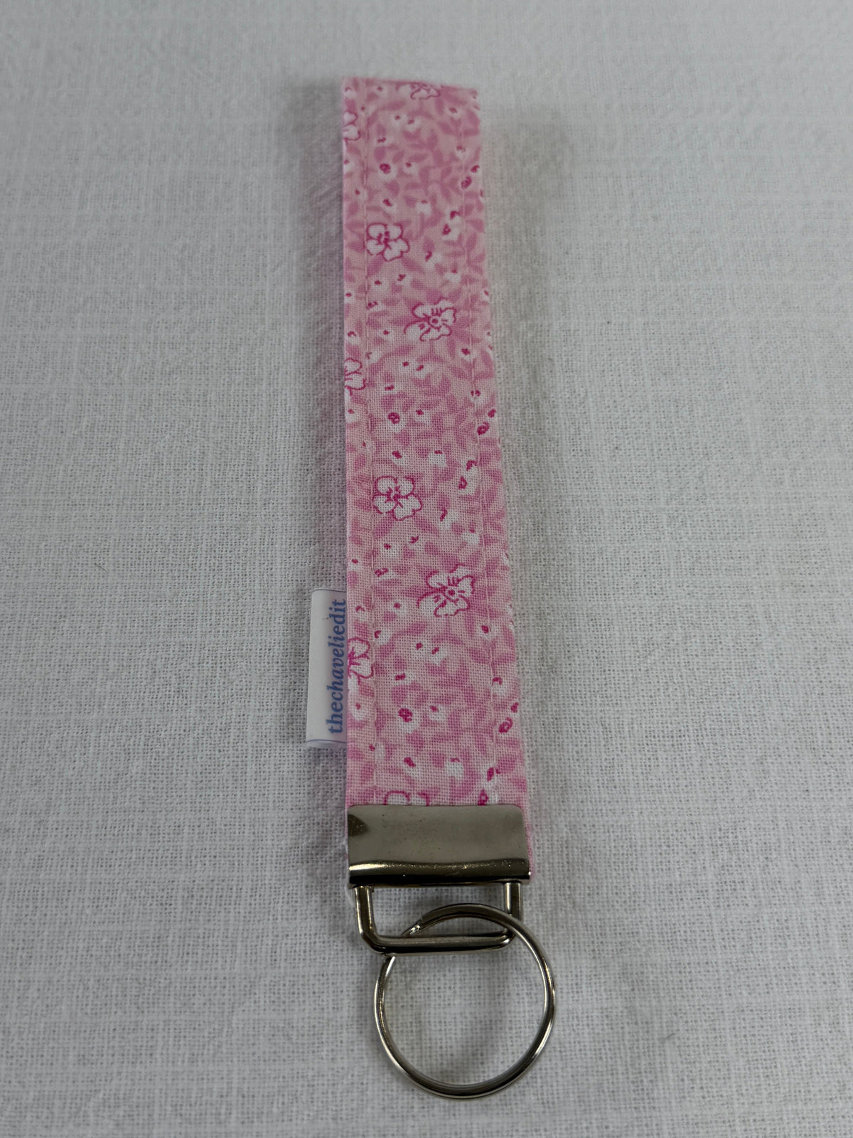 Pink Hibiscus Keychain Wristlet
