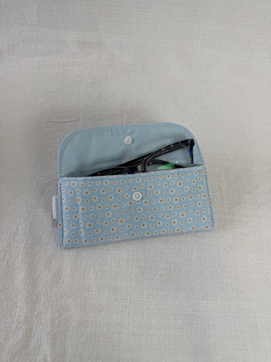 Daisies on Blue Glasses Case