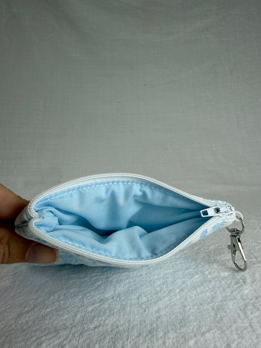 Vintage Blue Keychain Wallet