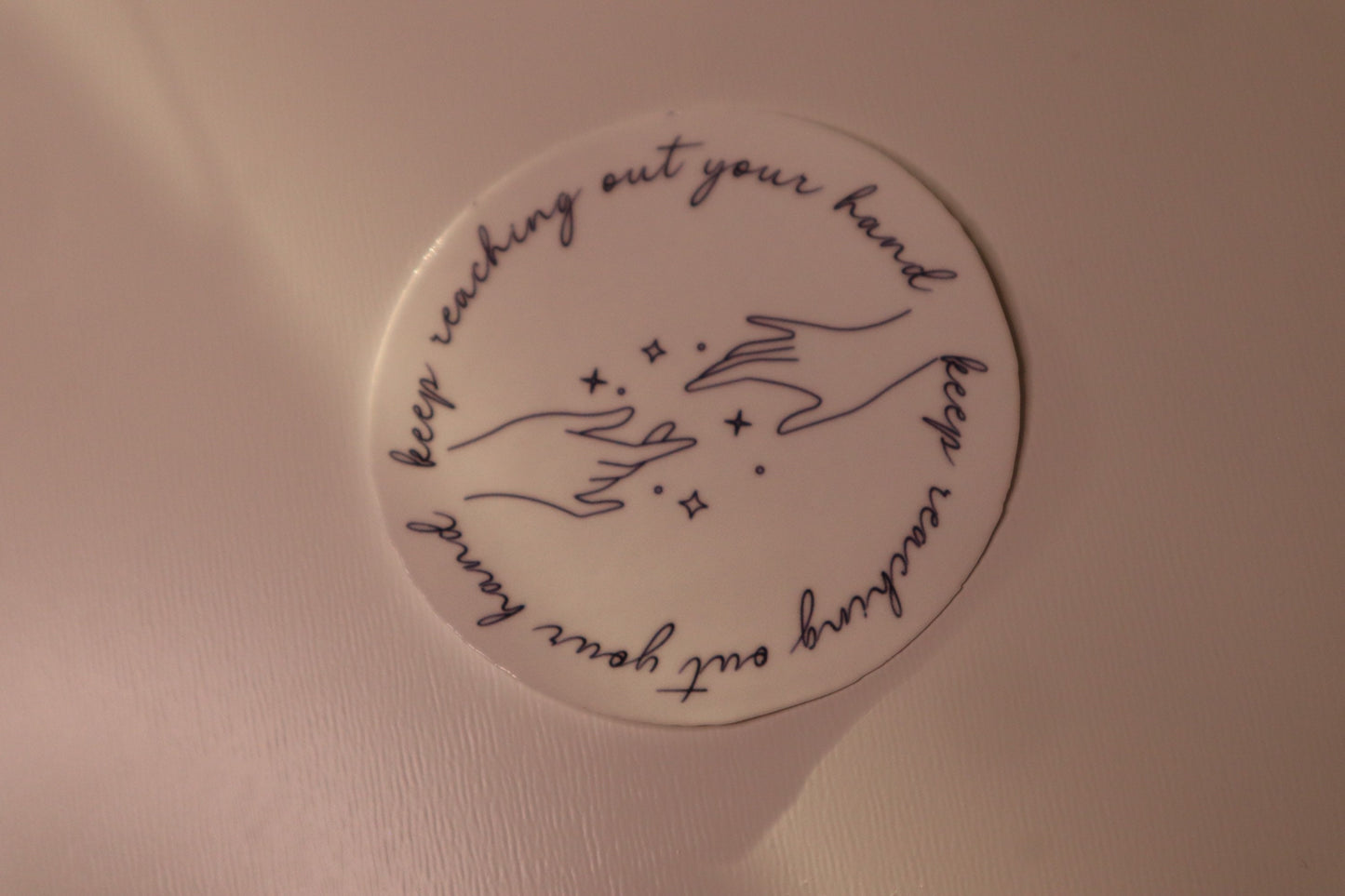 Acotar Quote Sticker Nesta and Cassian | keep reaching out your hand | bookish sticker | laptop sticker | water bottle sticker