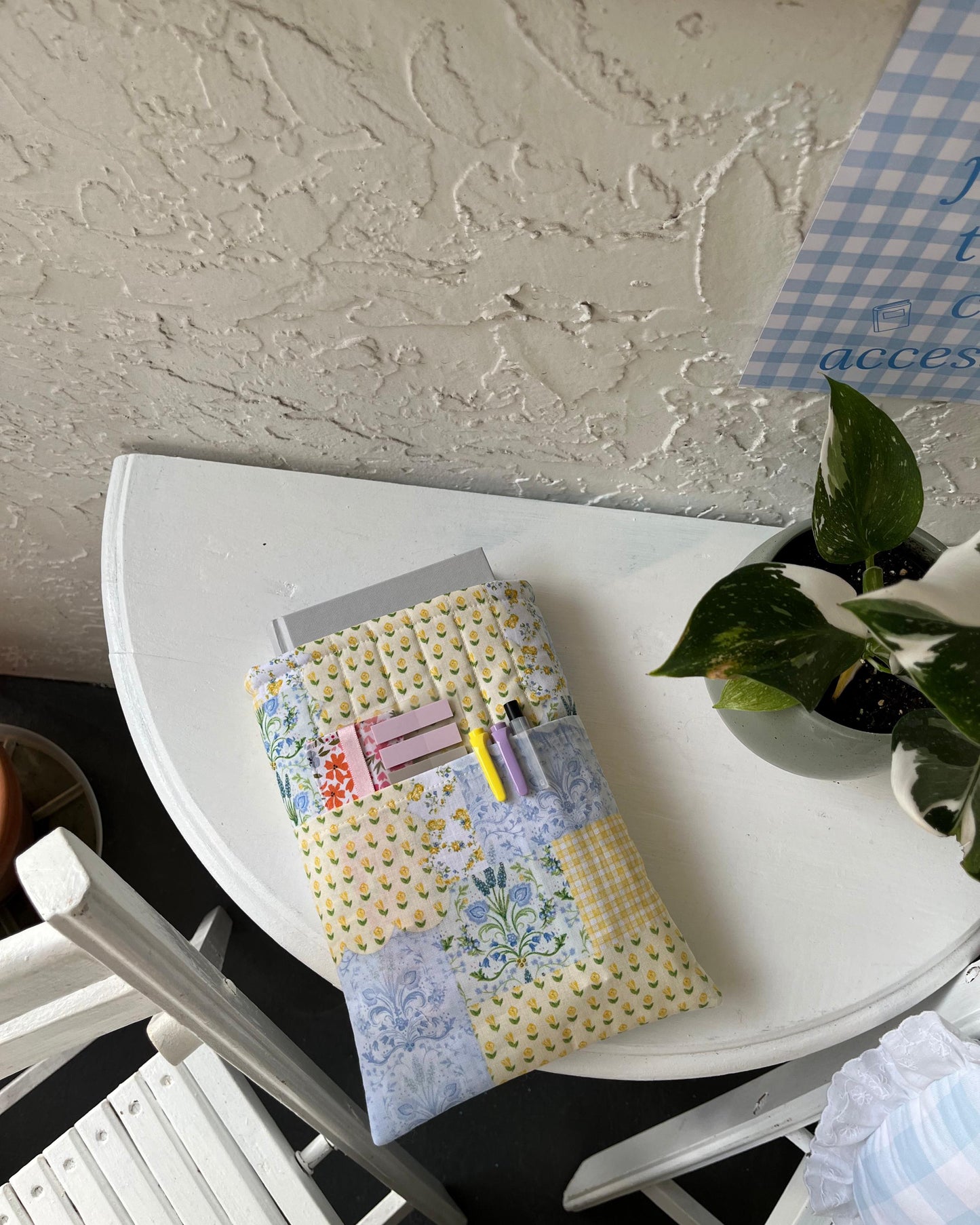 Quilted Book Sleeve, Book Lover Gift, Quilted Kindle Sleeve, Book Holder, Gift for Her, Reader Gift Bookish Gifts Bible Cover Tablet Sleeve