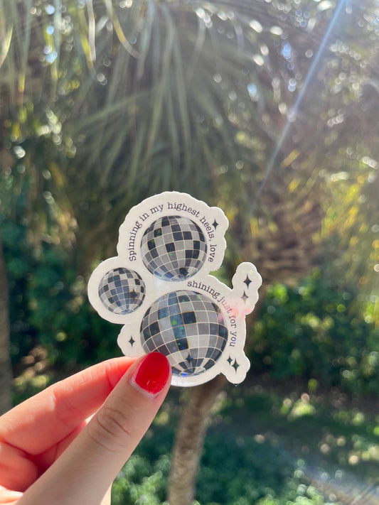 Taylor Swift Stickers, Aesthetic, Mirrorball Sticker, Sticker Pack Cute Bookish Stickers, Cute Stickers, Holographic Sticker, Folklore Merch