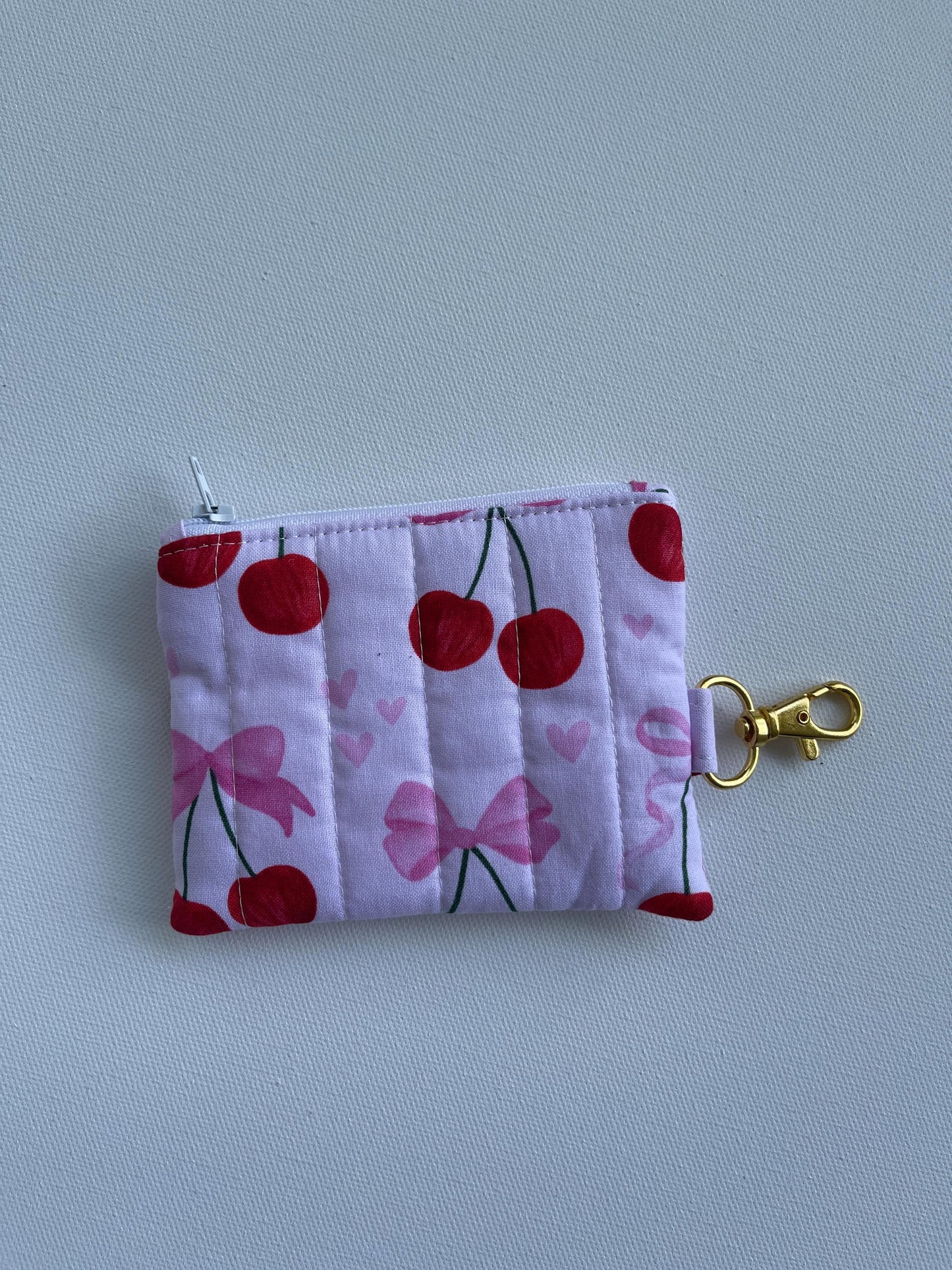 Keychain Wallet Small Zipper Pouch Quilted Pouch Handmade Gift for Her Airpods Case Small Wallet Coin Purse Quilted Bag