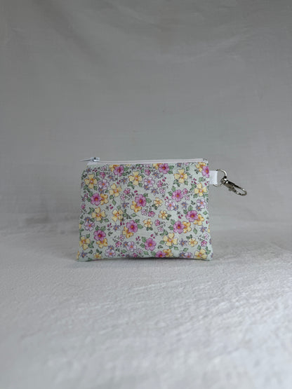 Dusty Pink Floral Keychain Wallet