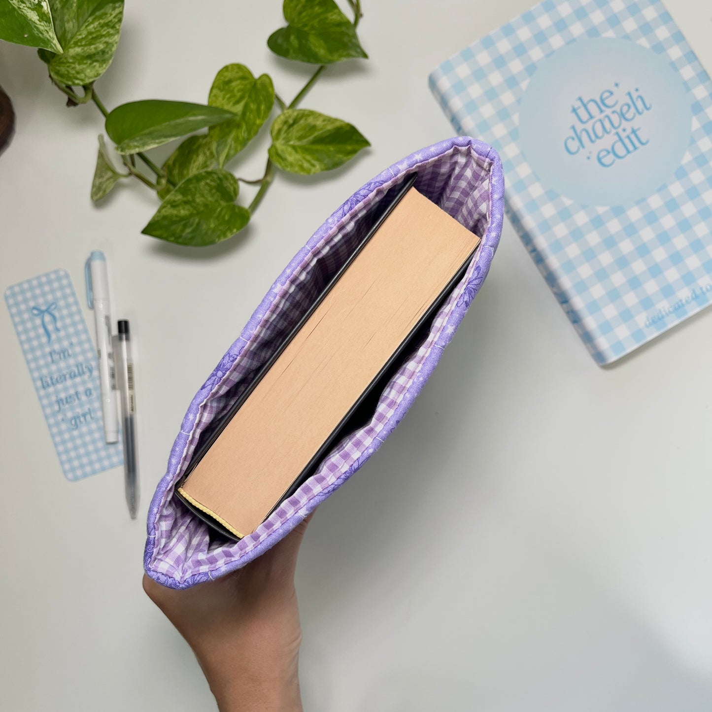 Purple Magic Quilted Book Sleeve