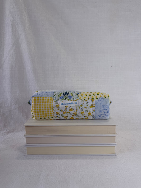 Yellow Patchwork Pencil Pouch