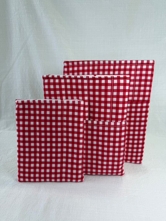Red Gingham Book Sleeve