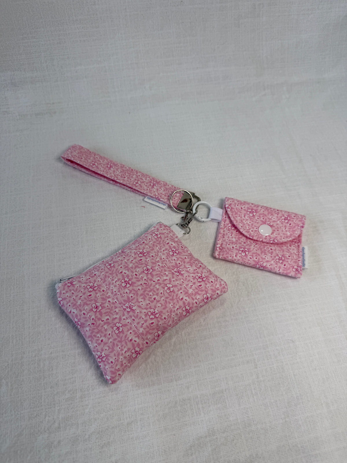 Pink Hibiscus Keychain Wallet