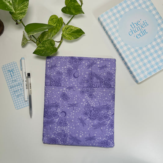 Purple Magic Quilted Book Sleeve