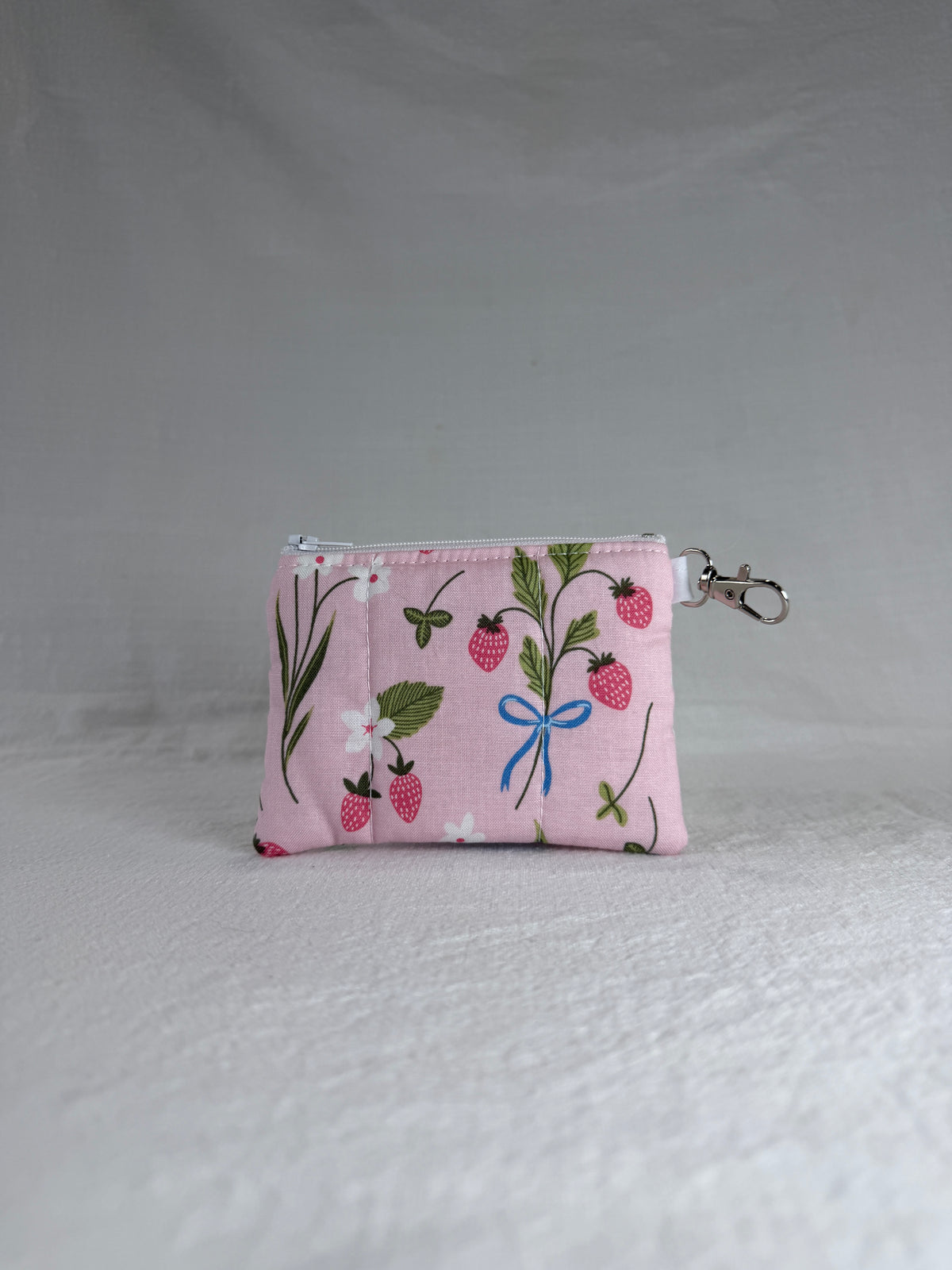 Strawberries and Bows Keychain Wallet