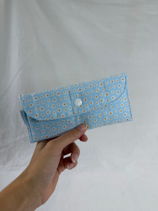Daisies on Blue Glasses Case
