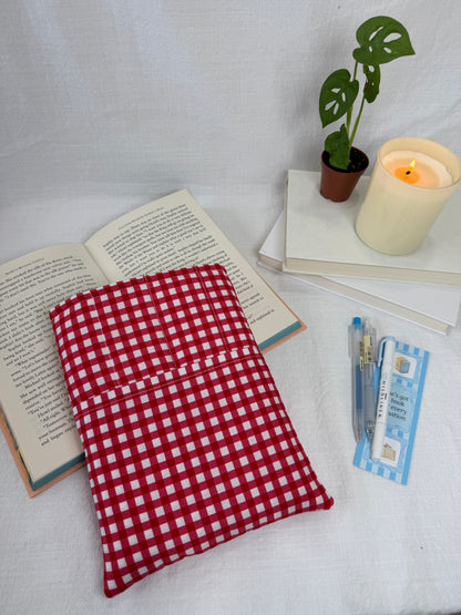 Red Gingham Book Sleeve