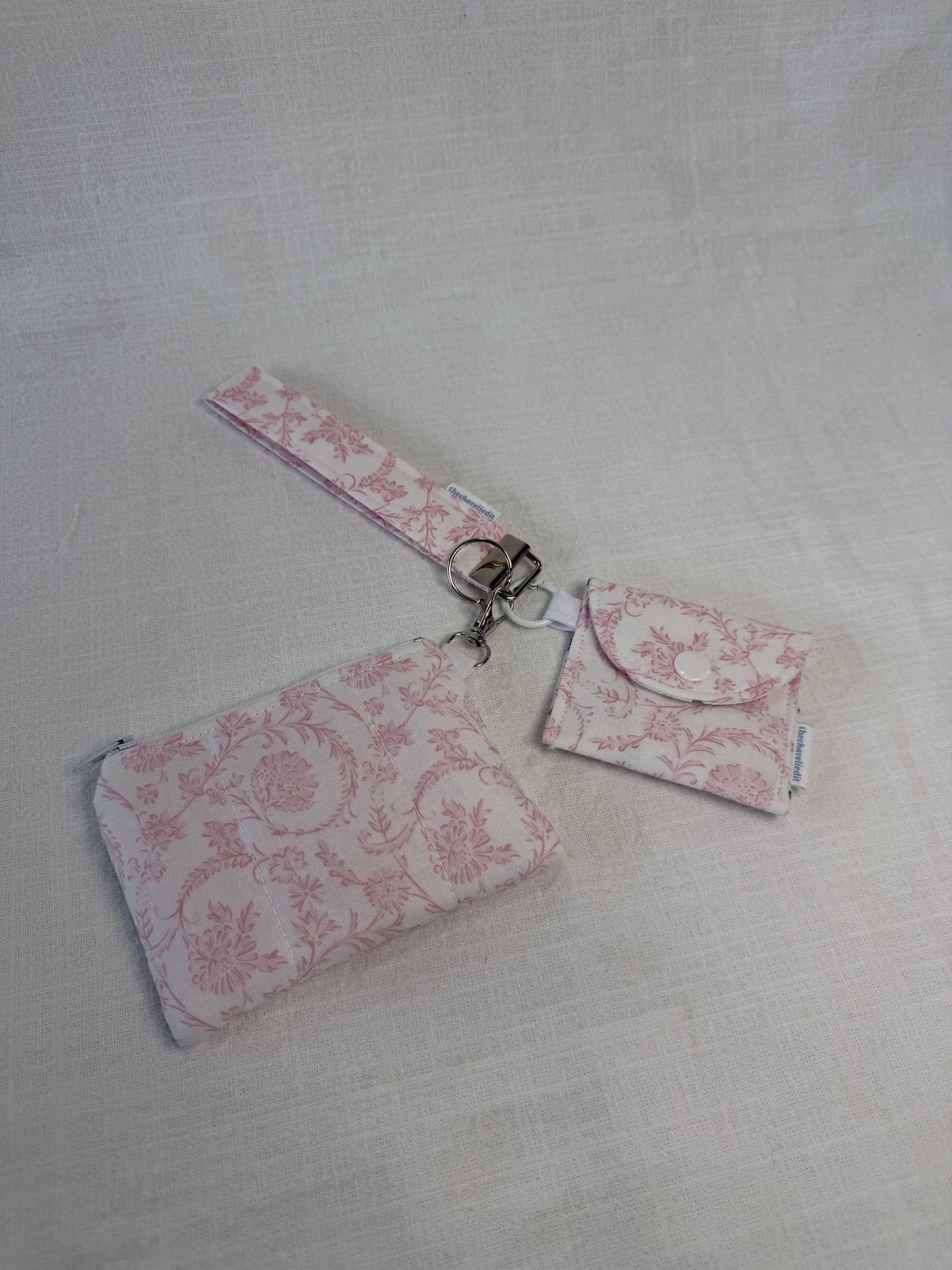 Vintage Pink Keychain Wallet