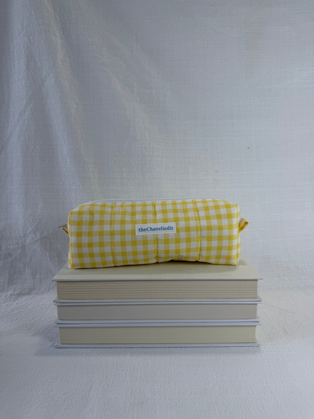 Yellow Gingham Pencil Pouch