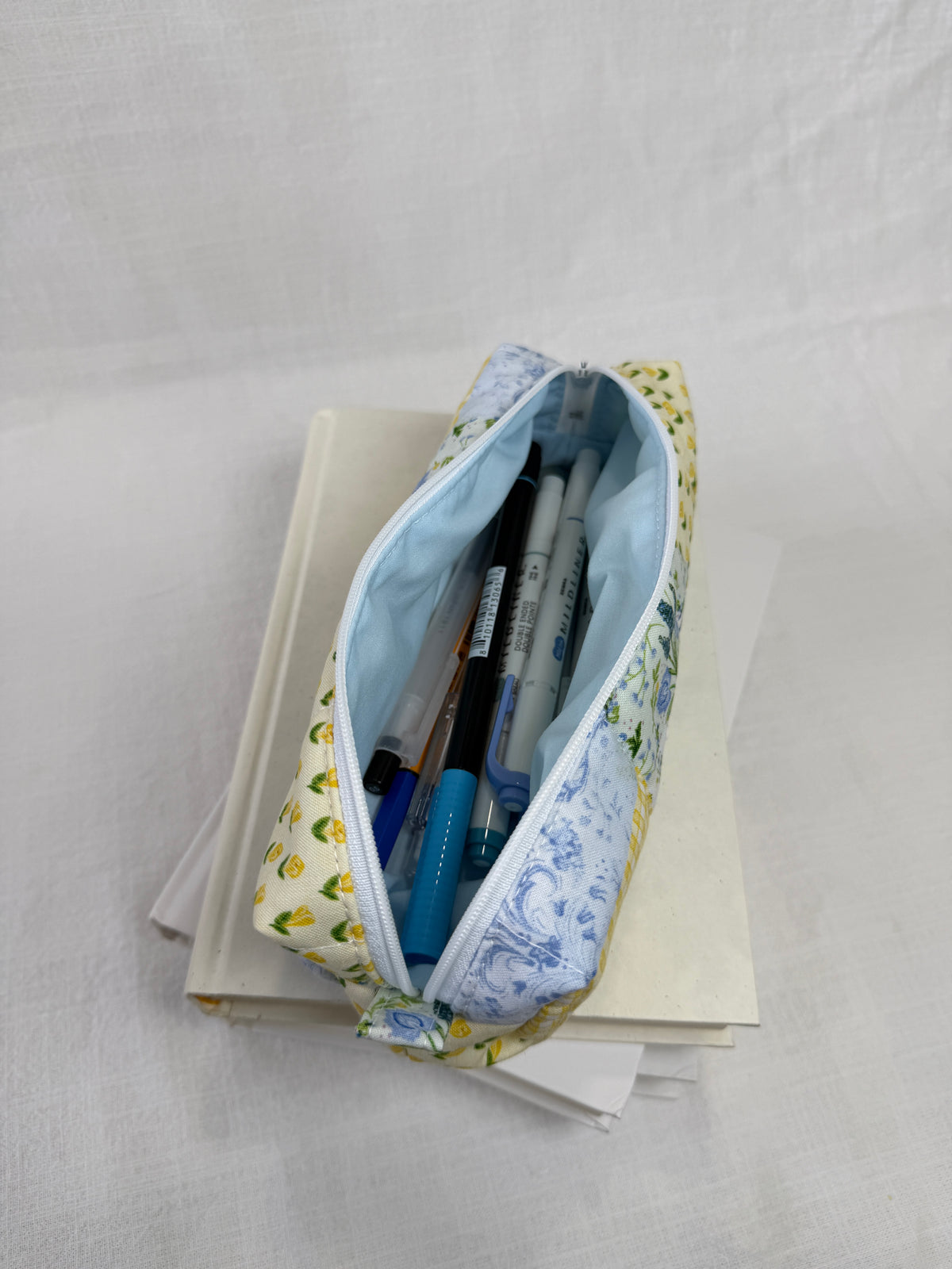 Yellow Patchwork Pencil Pouch