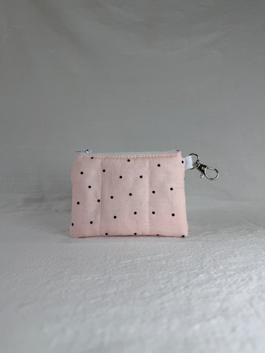 Polkadots on Pink Keychain Wallet
