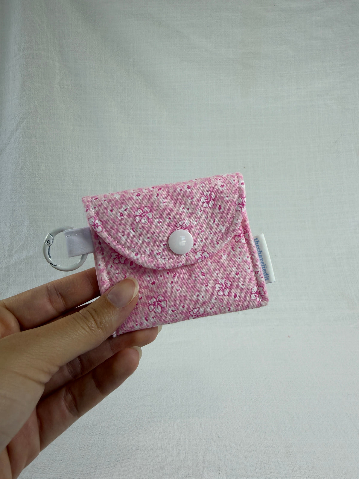 Pink Hibiscus Earbuds Case