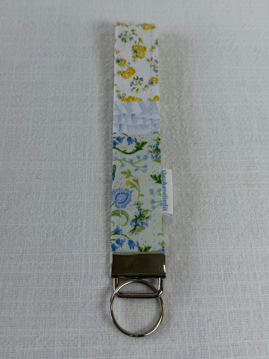 Yellow Patchwork Keychain Wristlet