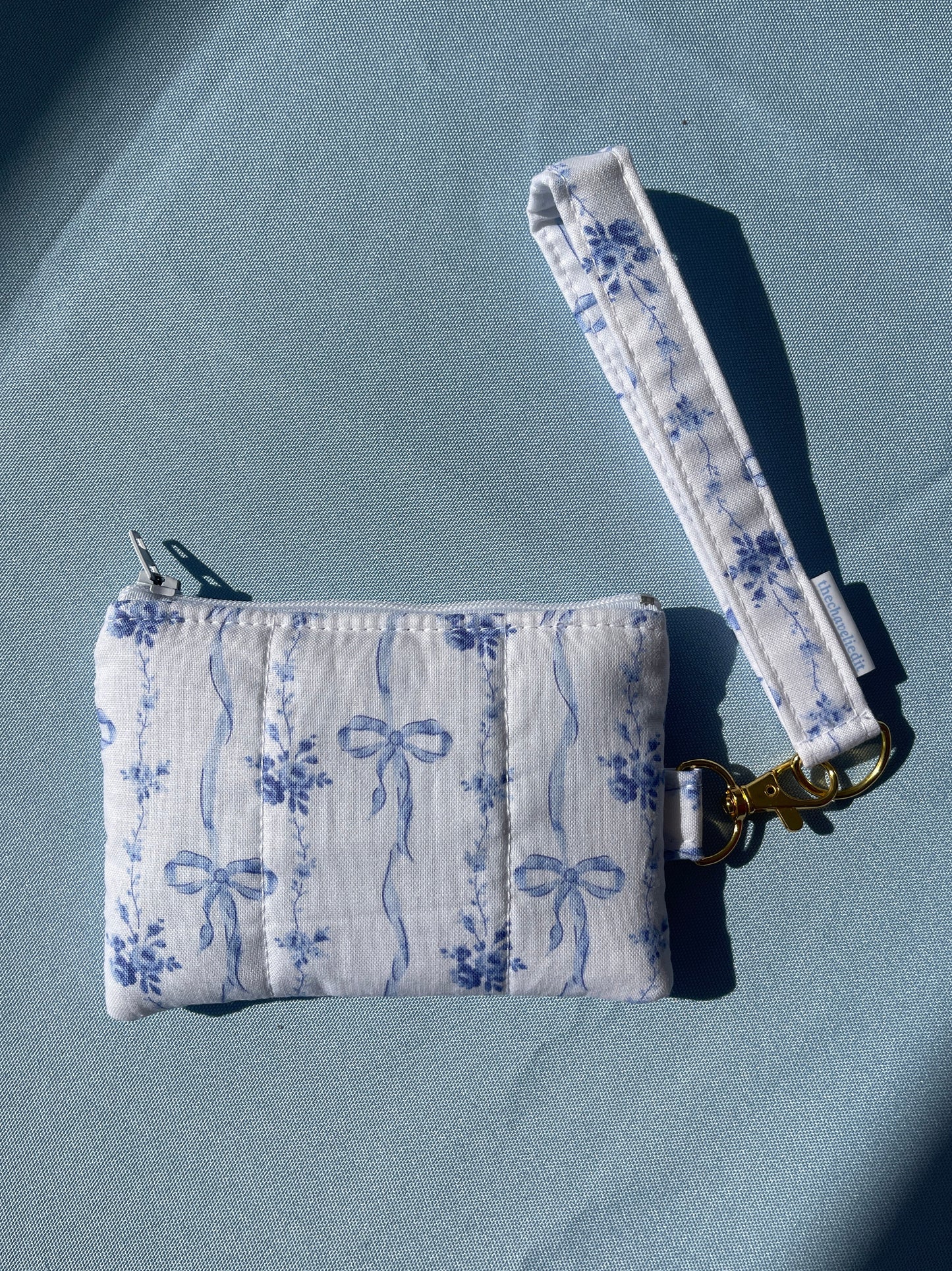 Blue Bows Keychain Wallet