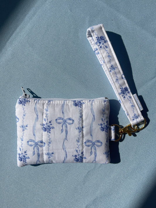 Blue Bows Keychain Wallet