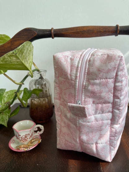 Vintage Pink Makeup Bag