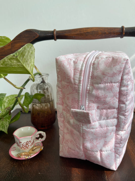 Vintage Pink Makeup Bag
