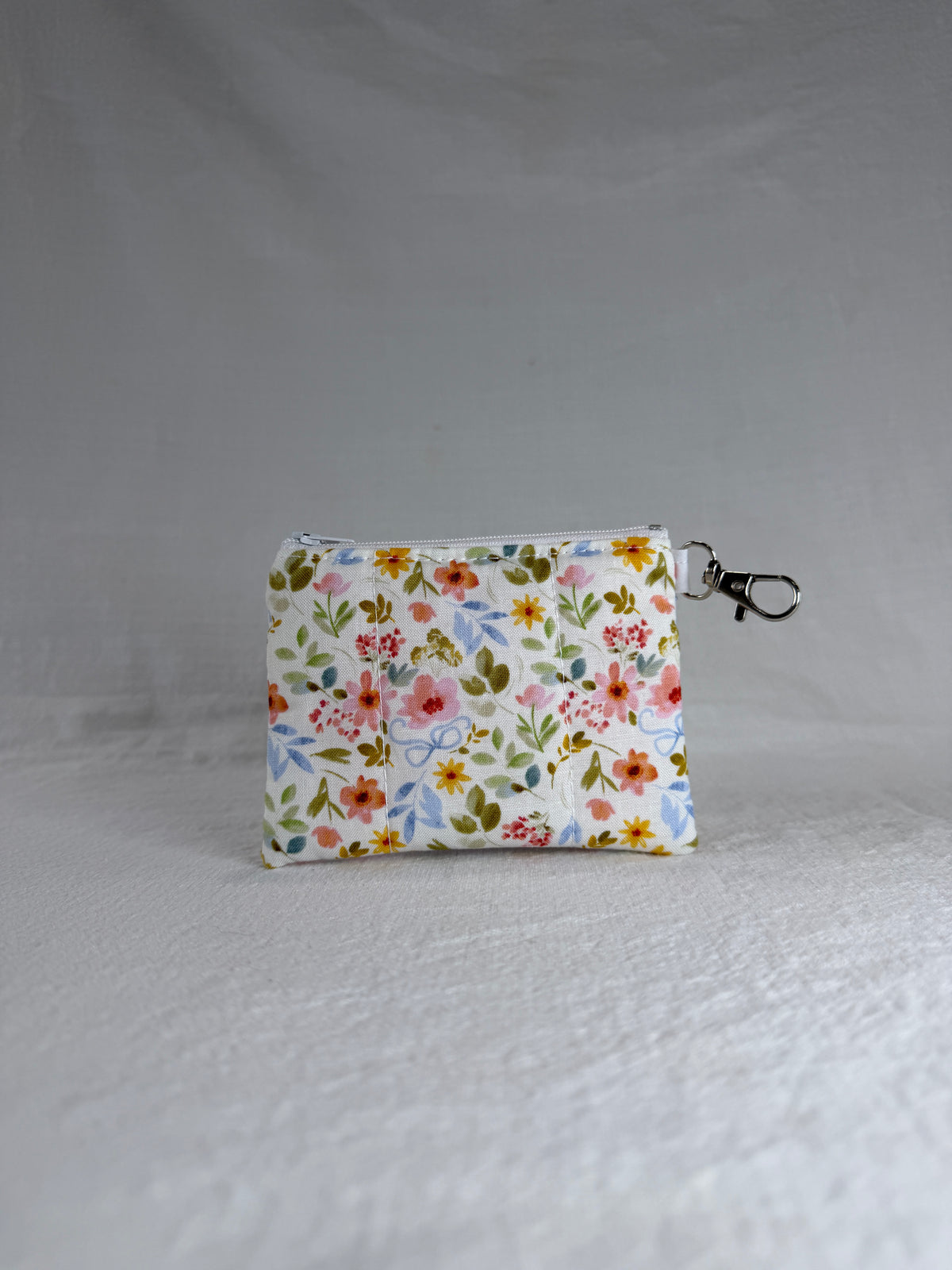 Blue Bows Floral Keychain Wallet