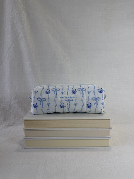 Blue Bows Pencil Pouch
