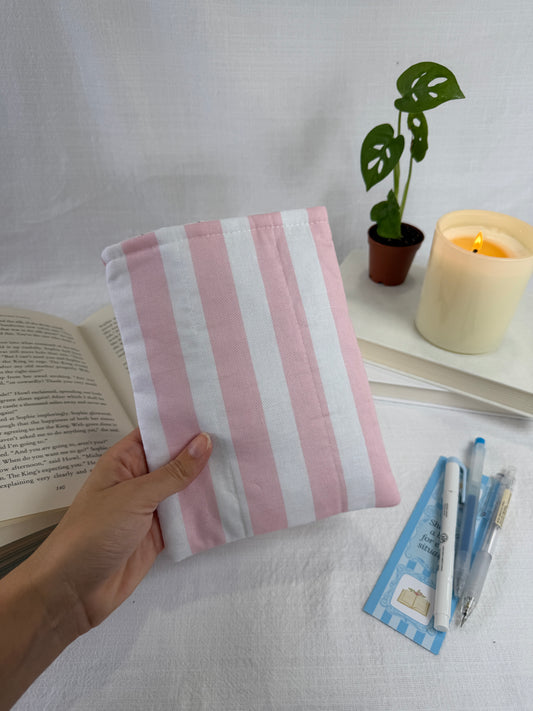 Pink Stripes Book Sleeve