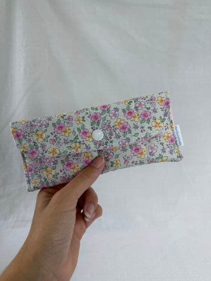 Dusty Pink Flowers Glasses Case