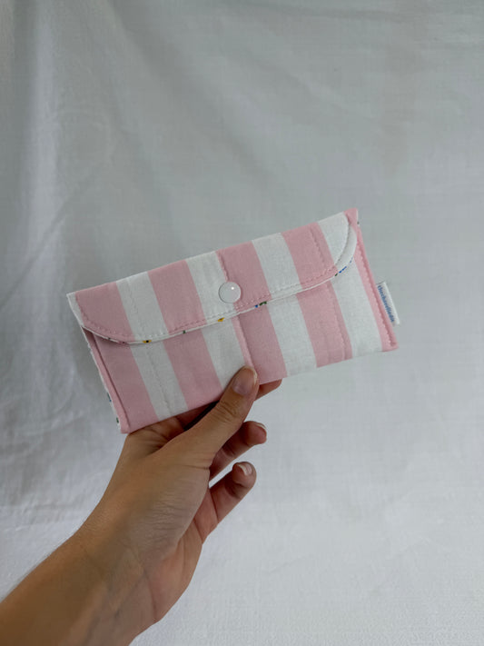 Pink Stripes Glasses Case
