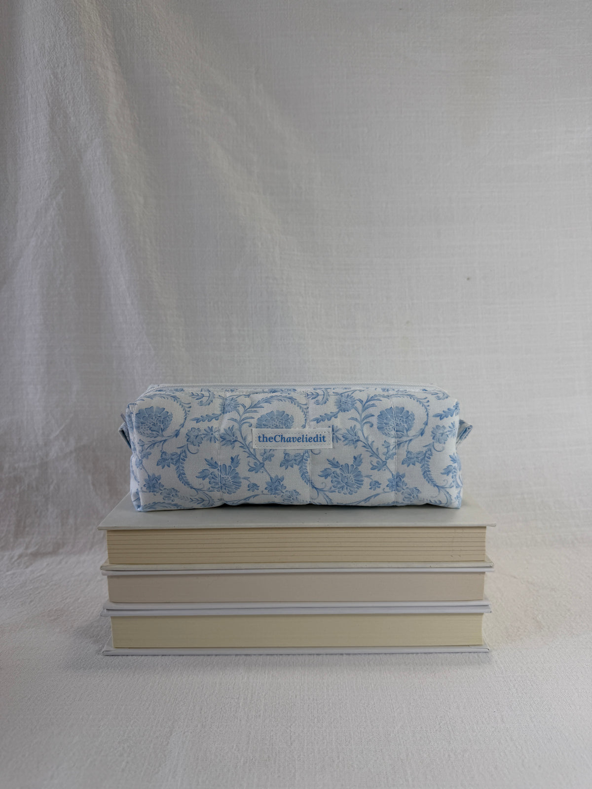 Vintage Blue Pencil Pouch
