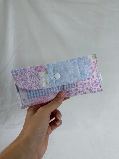Purple Patchwork Glasses Case