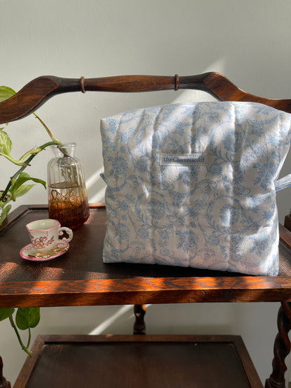 Vintage Blue Makeup Bag