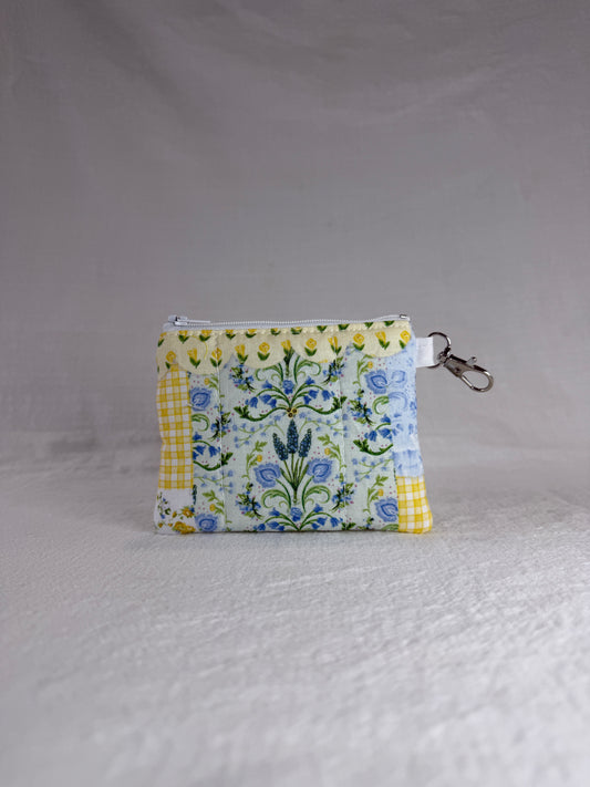 Yellow Patchwork Keychain Wallet