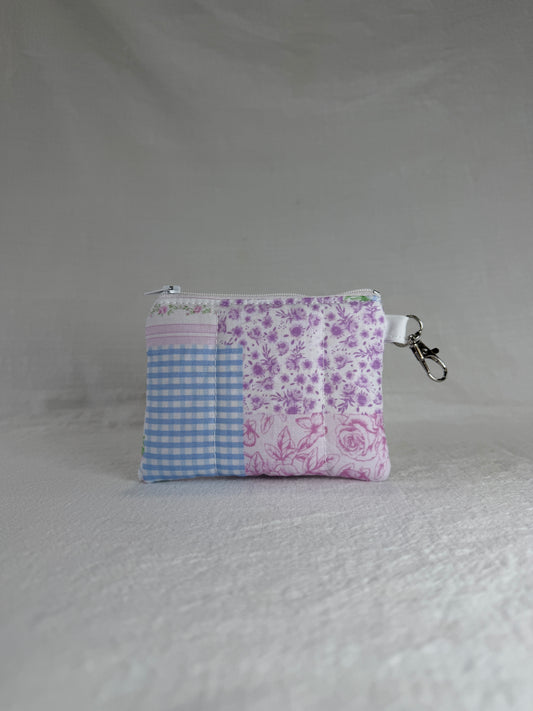 Purple Patchwork Keychain Wallet