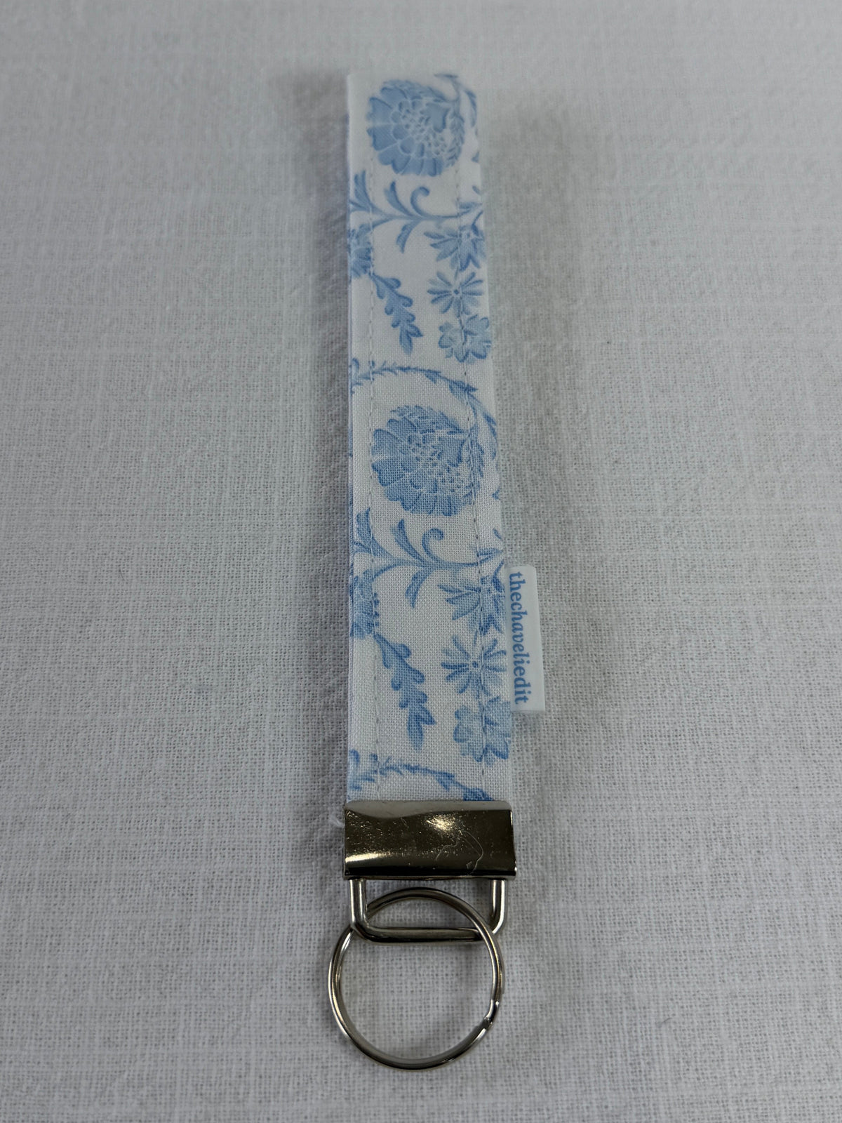 Vintage Blue Keychain Wristlet
