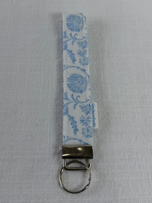 Vintage Blue Keychain Wristlet