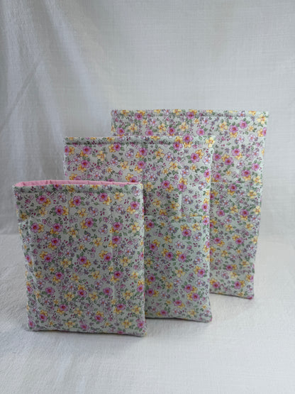 Dusty Pink Flowers Book Sleeve