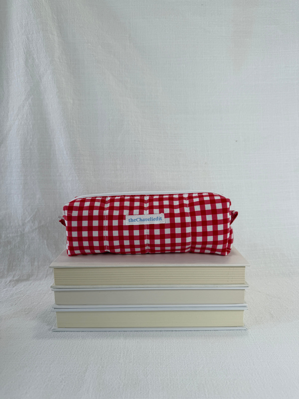 Red Gingham Pencil Pouch