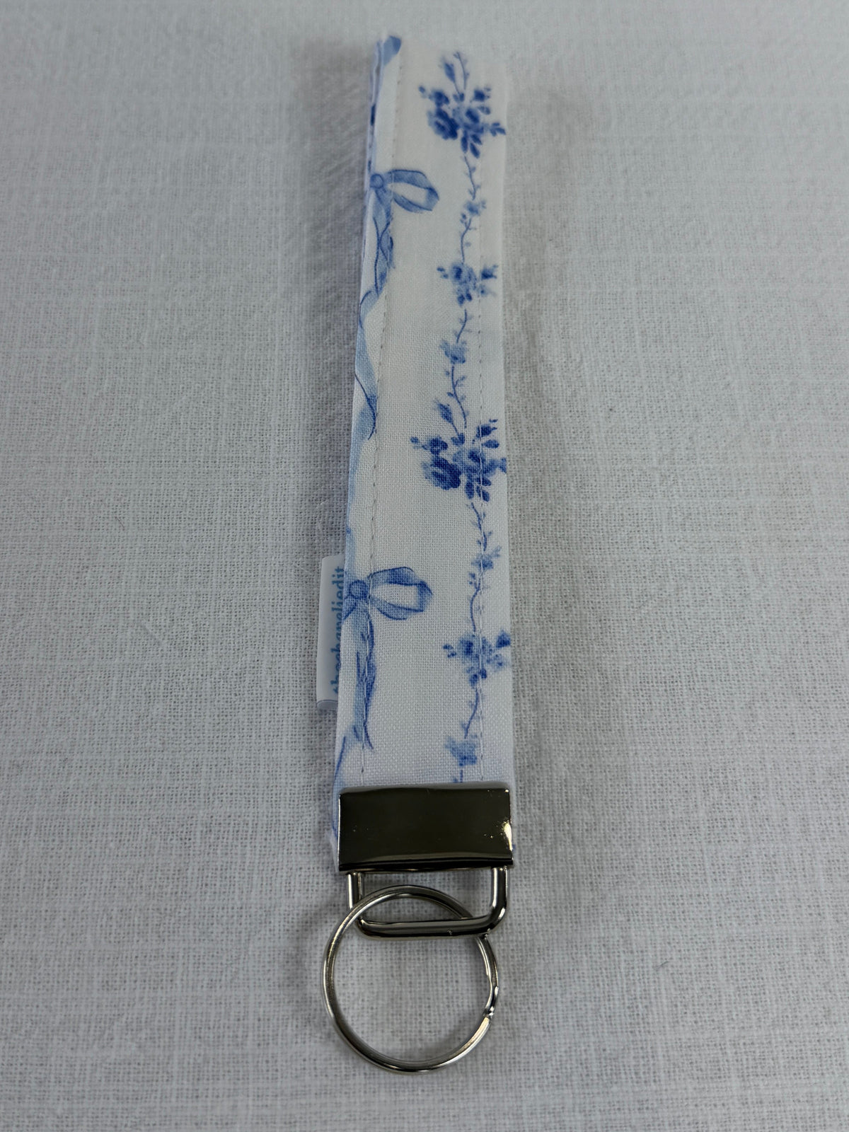 Blue Bows Keychain Wristlet