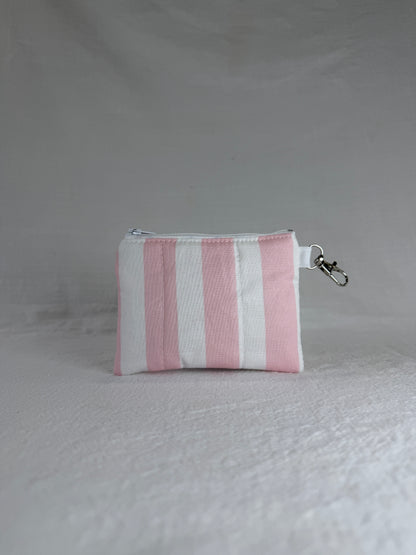 Pink Stripes Keychain Wallet