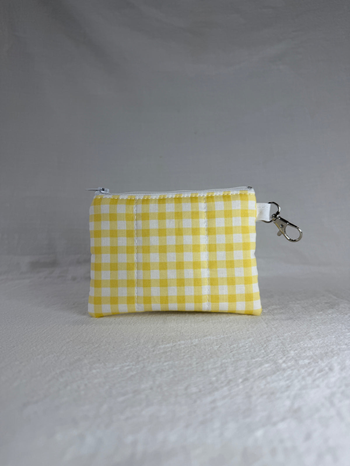 Yellow Gingham Keychain Wallet