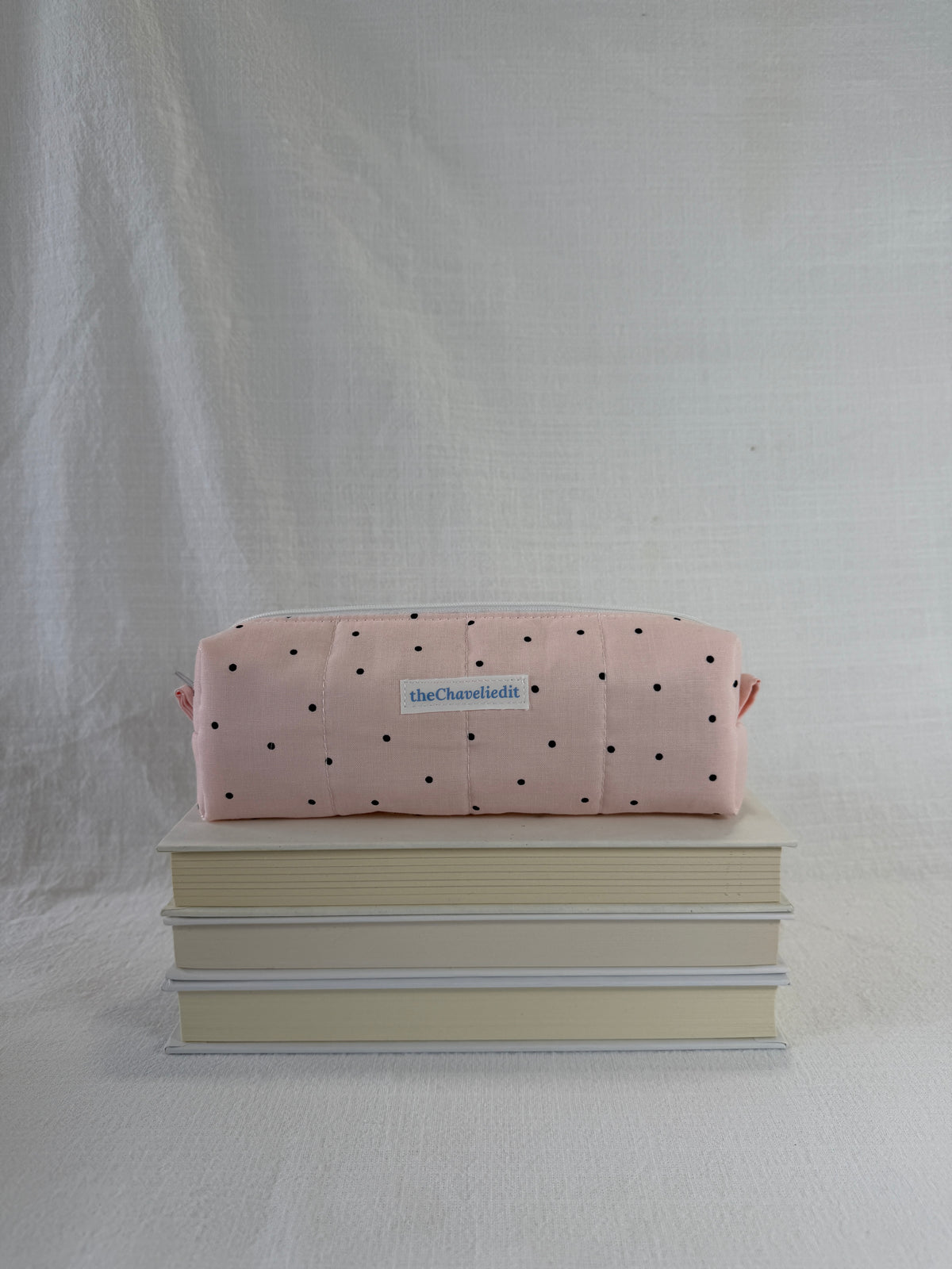 Polkadots on Pink Pencil Pouch